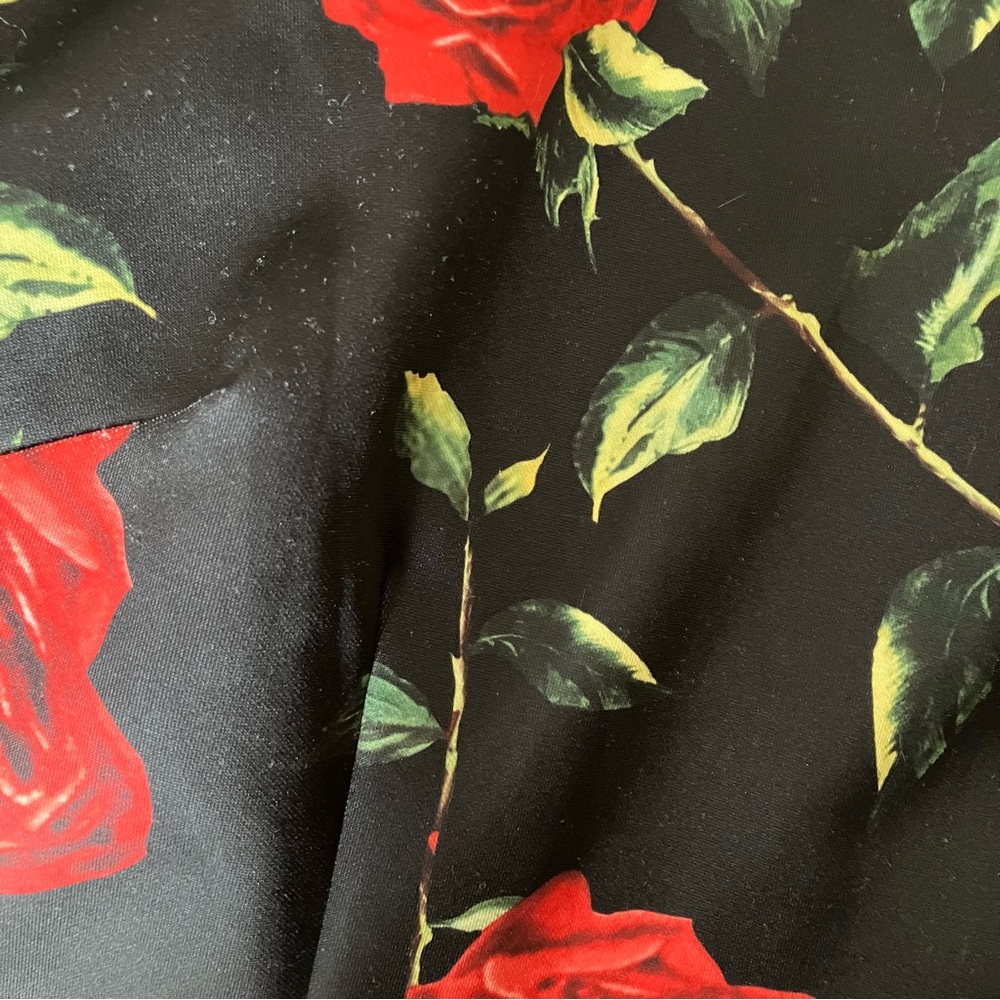 Alexia Admor Scuba Sheath Dress Size S Red Roses Bodycon Floral Wedding Guest - Picture 4 of 7